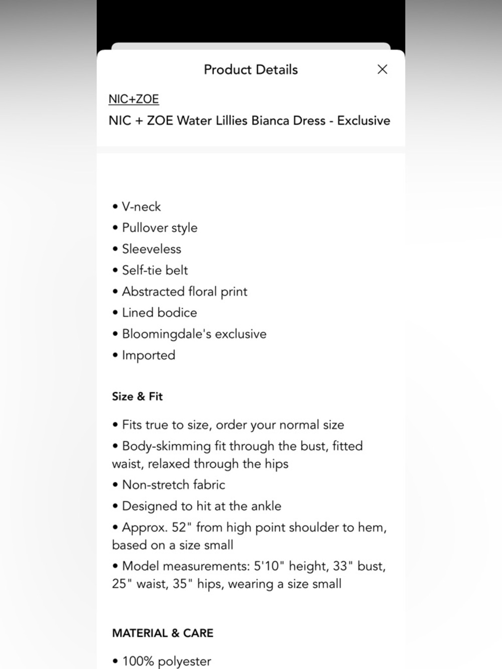 NIC+ZOE bianca dress - water Lillie’s - Picture 2 of 3